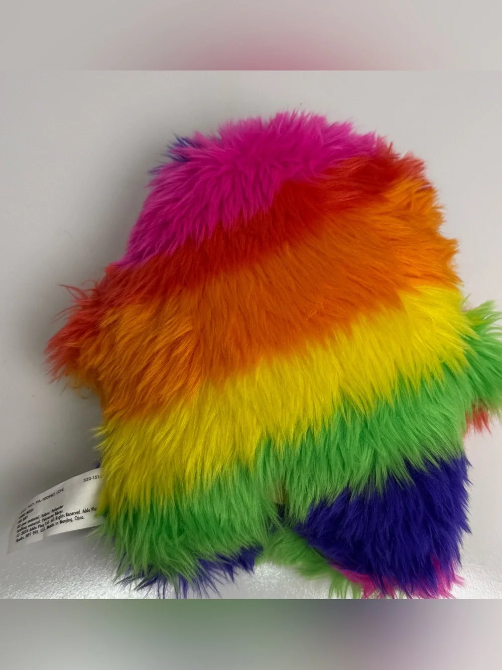 FUGGLER Laboratory Misfits Rainbow Stripe Oogah Boogah Plush Gold Teeth Monster